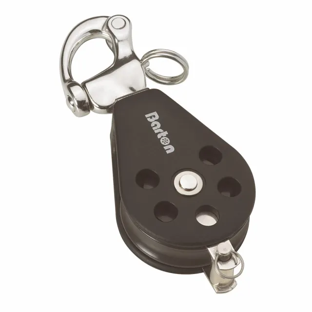 barton-marine-size-2-talje-35mm-gleitlager-block-einfach-mit-snap-shackle-becket image 1