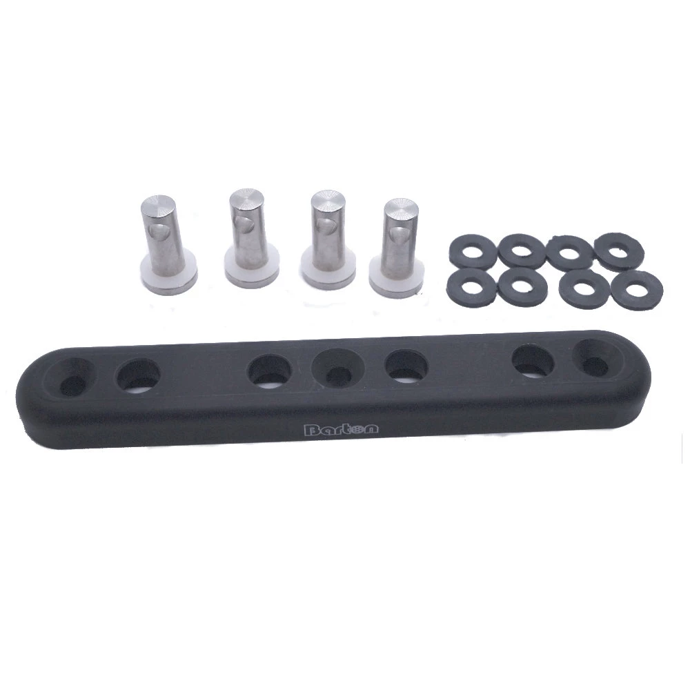 barton-marine-mast-base-organiser-schwarz-aluminium-basis-mit-4-edelstahl-wirbel image 1