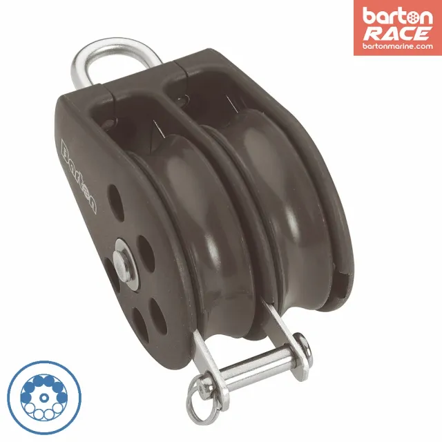 barton-marine-size-2-35mm-ball-bearing-block-doppelblock-mit-festem-auge-und-bec image 1