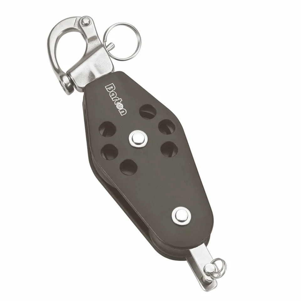 barton-marine-size-3-fiddle-block-30-58mm-plain-bearing-mit-snap-shackle-becket- image 1