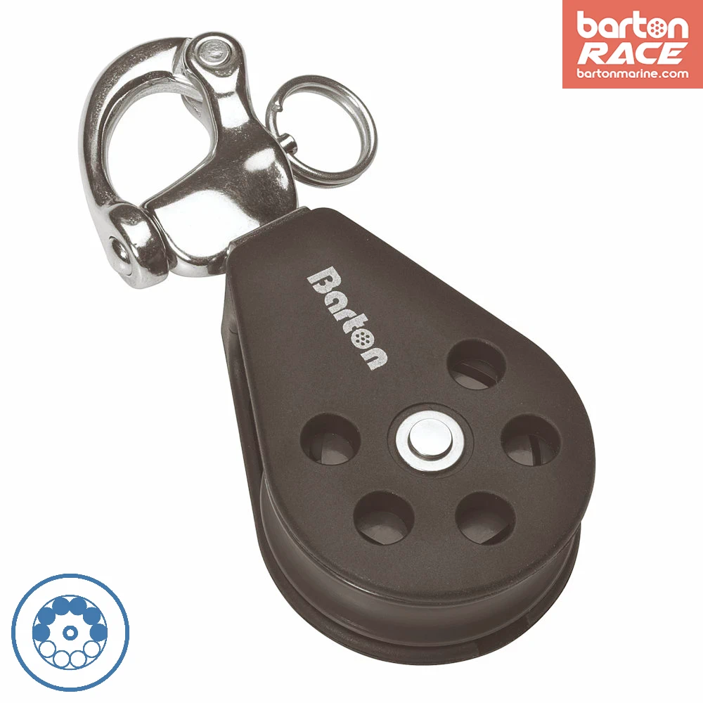 barton-marine-size-3-block-45-mm-kugellager-single-mit-snap-shackle image 1