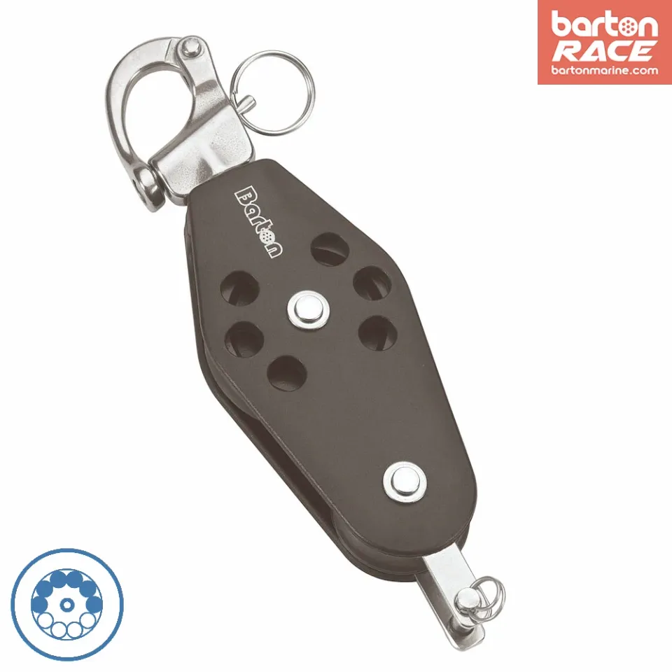 barton-marine-size-3-flaschenzugblock-30-58mm-ball-bearing-fiddle-mit-snaphaken- image 1