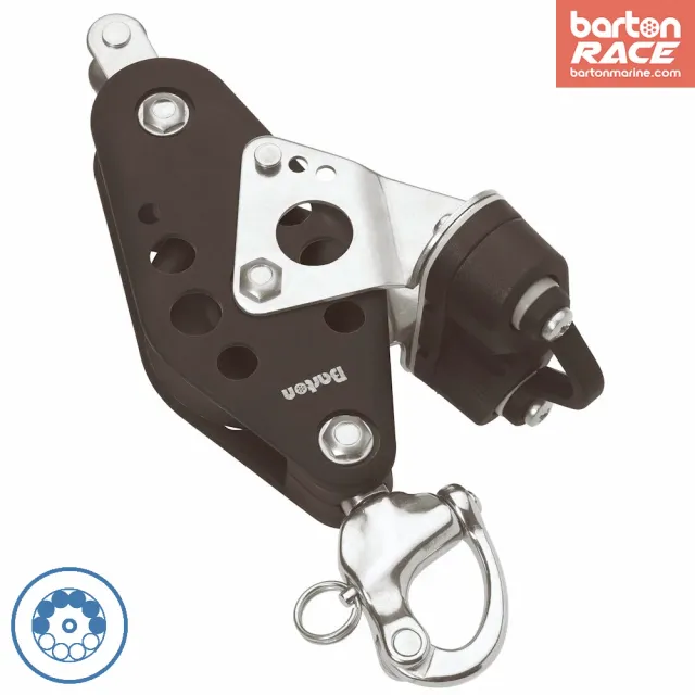 barton-marine-size-7-44-72mm-fiddle-kugellagerblock-mit-snap-shackle-becket-cam- image 1