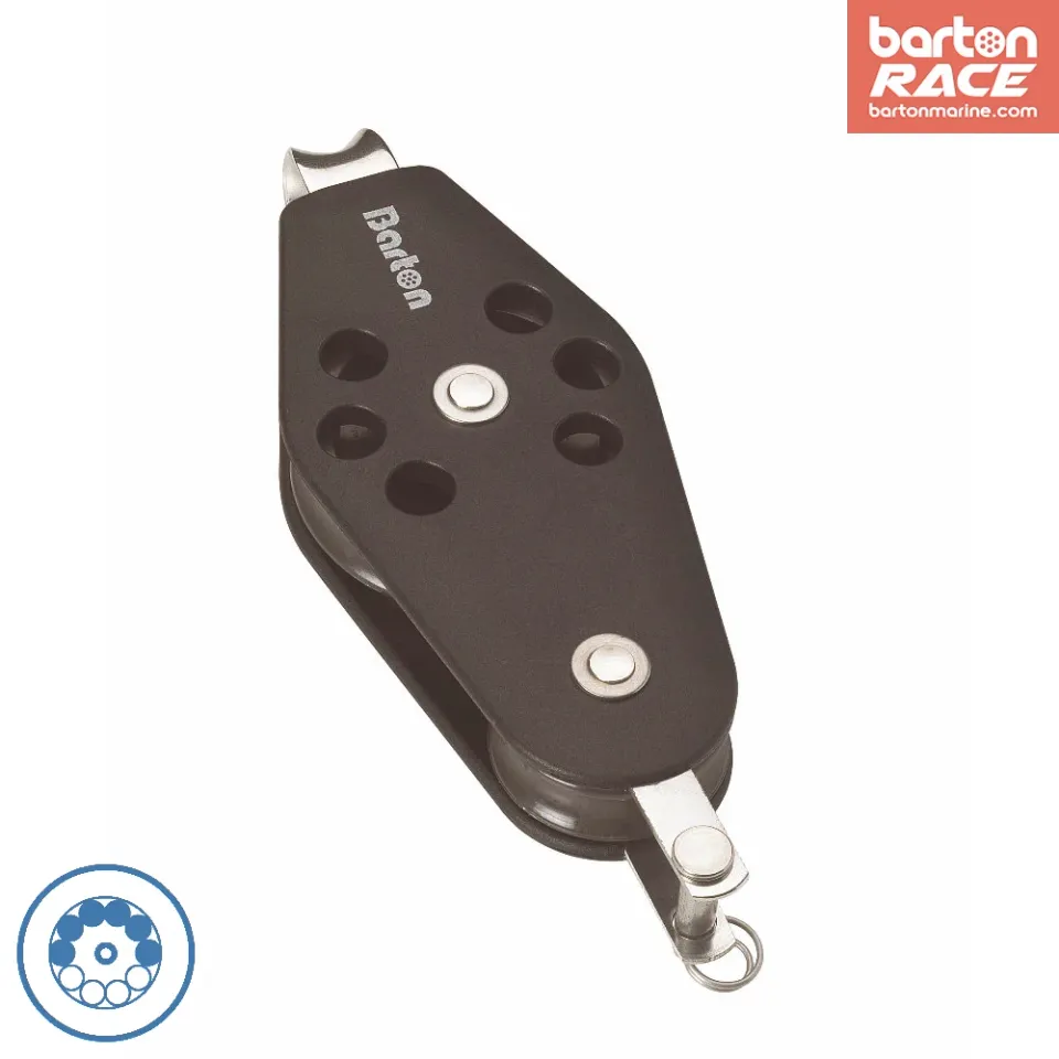barton-marine-size-2-fiddle-block-mit-ball-bearing-sheaves-30-45mm-festes-auge-u image 1