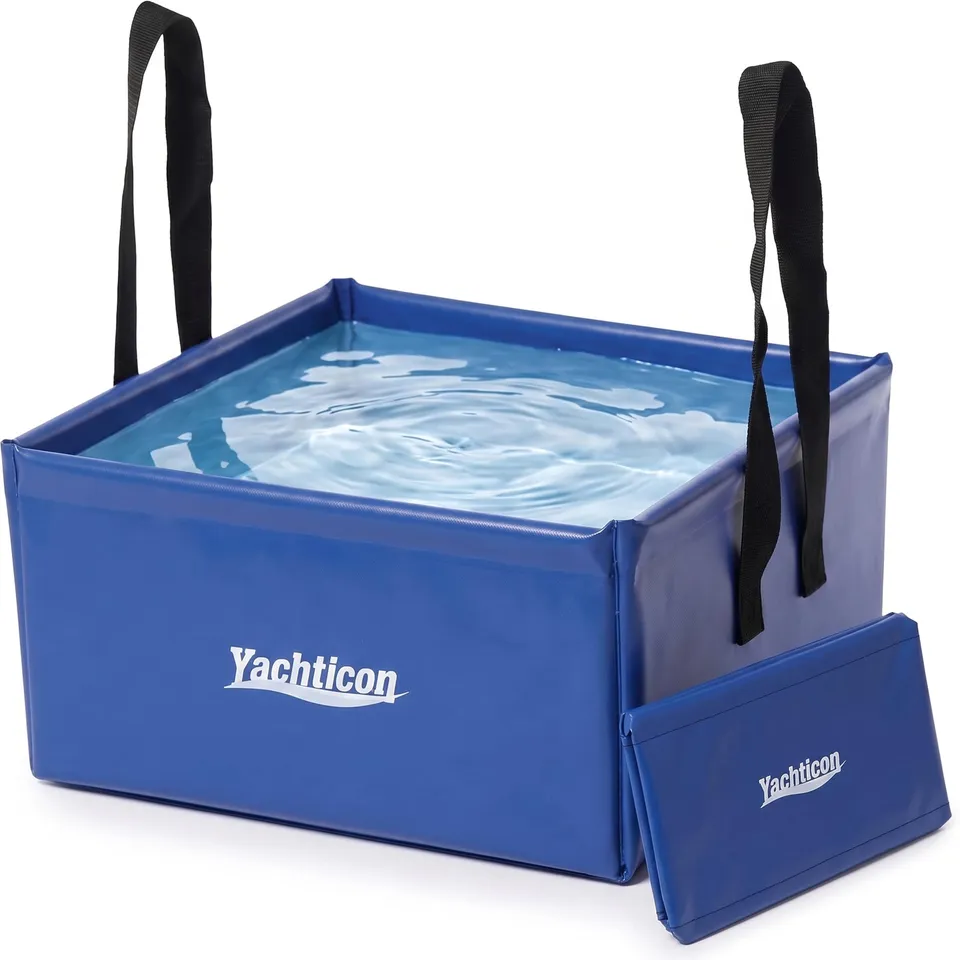 yachticon-faltsch-ssel-15-liter-blau-faltbare-waschsch-ssel-f-r-camping-boot-out image 1