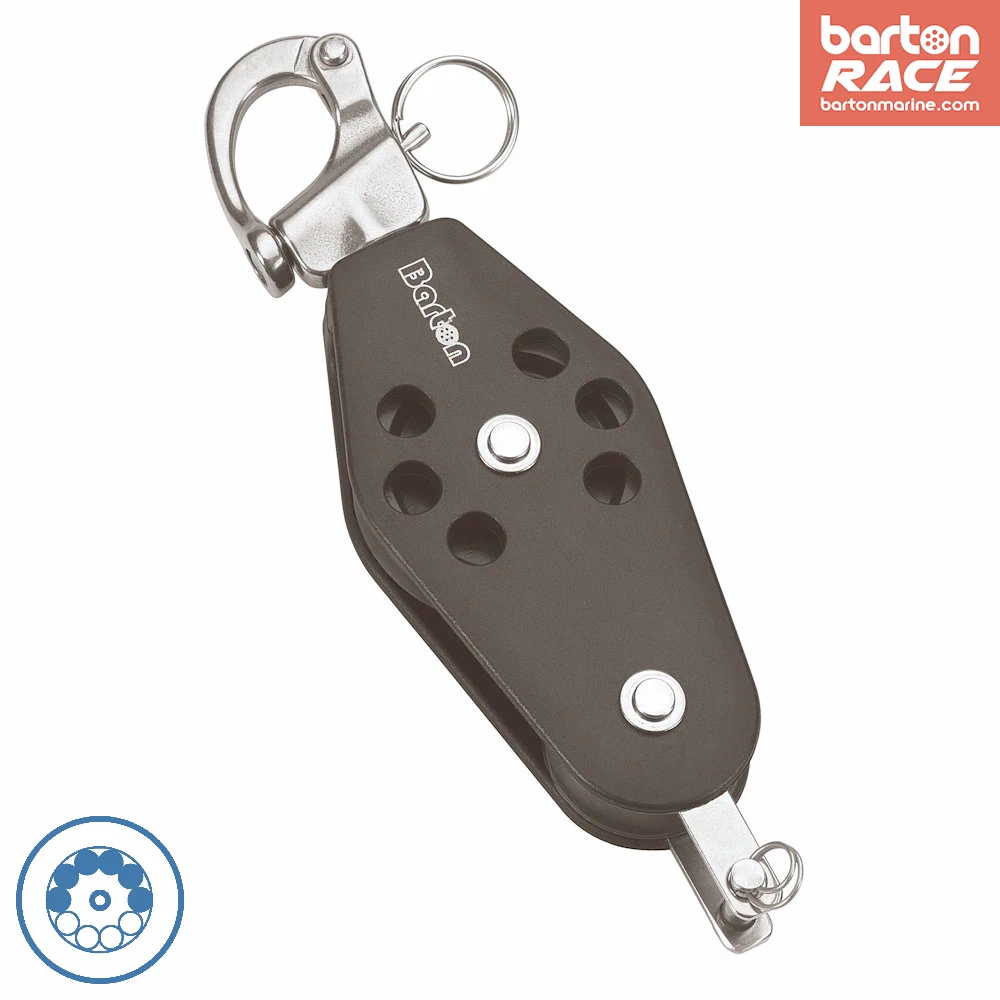 barton-marine-size-2-fiddle-block-mit-snap-shackle-becket-30-45-mm-kugellagerrol image 1