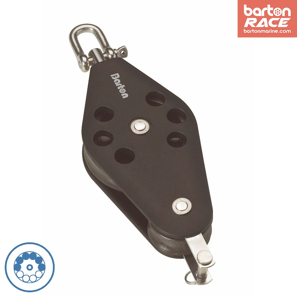 barton-marine-size-3-45mm-kugellager-fiddle-block-mit-snap-shackle image 2