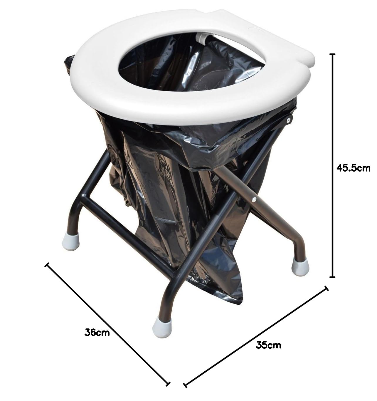 24ocean-mobile-klapptoilette-set-wei-camping-wc-mit-schwarzem-gestell-30-einwegb image 8