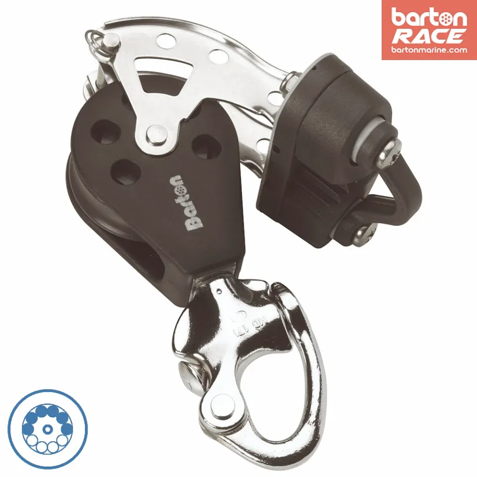 barton-marine-size-2-talje-35mm-kugellager-block-single-snap-shackle-mit-becket- image 1