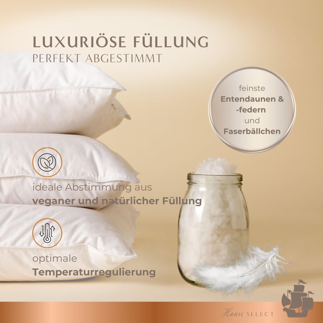 hanse-select-3-kammer-kissen-80x80-cm-faser-entenfedern-kern image 2