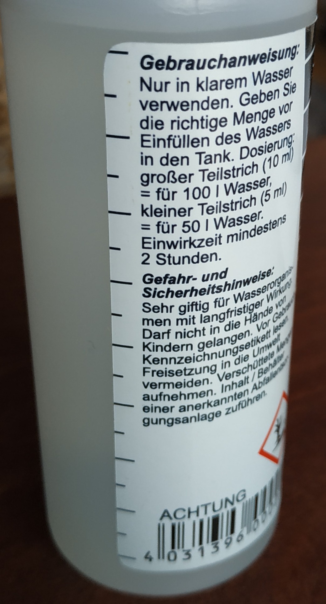 Wasser bleibt frisch