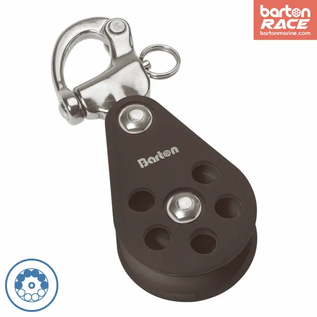 barton-marine-size-6-block-64-mm-kugellager-single-mit-snap-shackle image 1