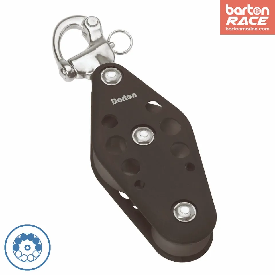 barton-marine-size-6-kugellager-block-fiddle-block-mit-snap-shackle-44-72-mm image 1