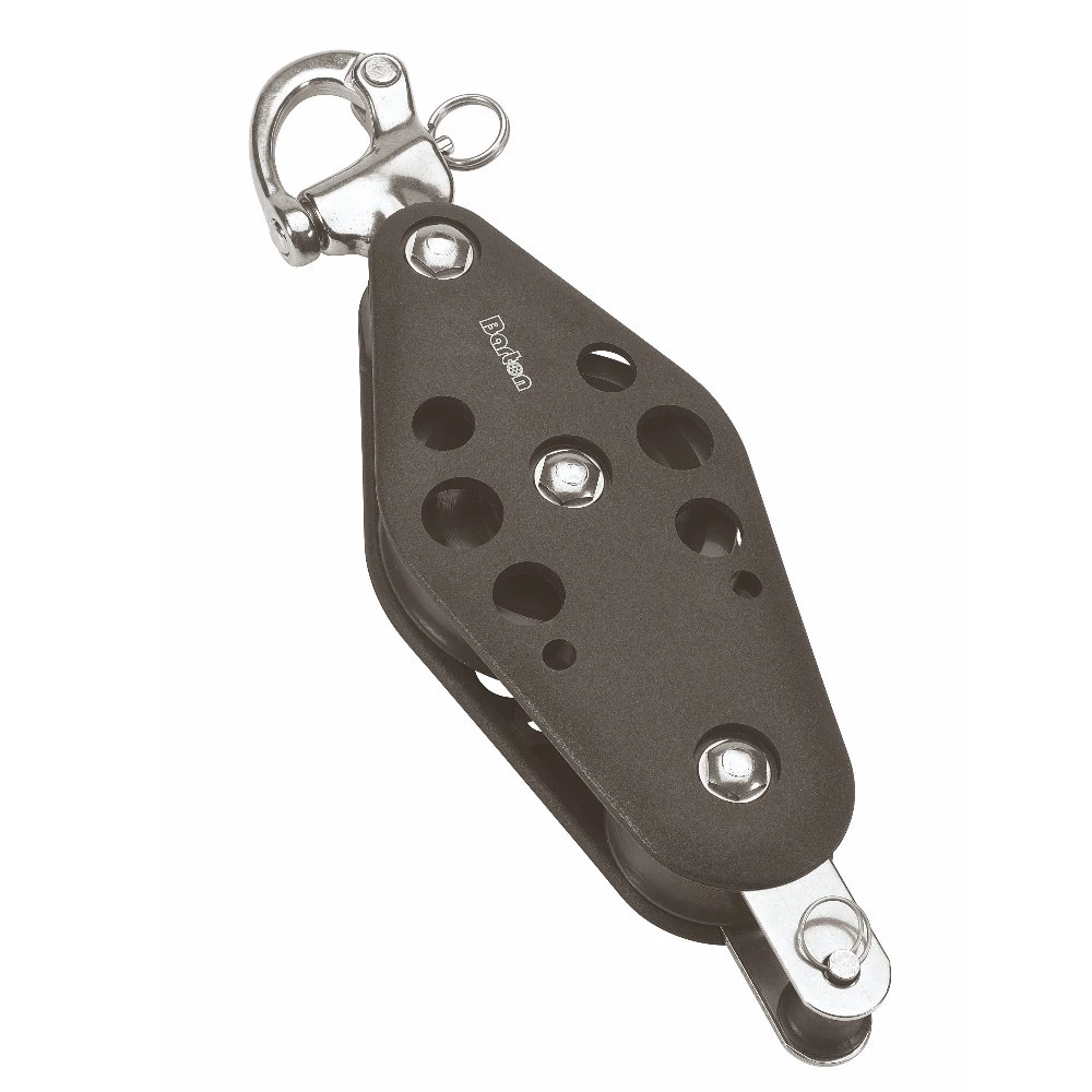 barton-marine-size-5-fiddle-block-38-64mm-plain-bearing-mit-snap-shackle-becket image 1