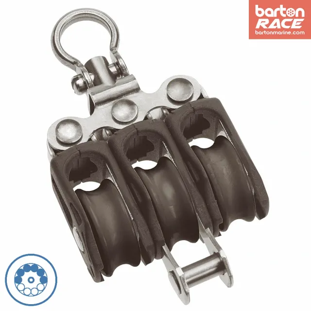 barton-marine-size-0-dreifach-block-mit-weiche-becket-20-mm-kugellagerrolle image 1