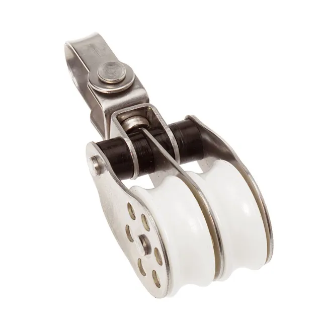 barton-marine-edelstahl-block-mit-gleitlager-zweisch-rig-mit-drehwirbel-45mm image 1