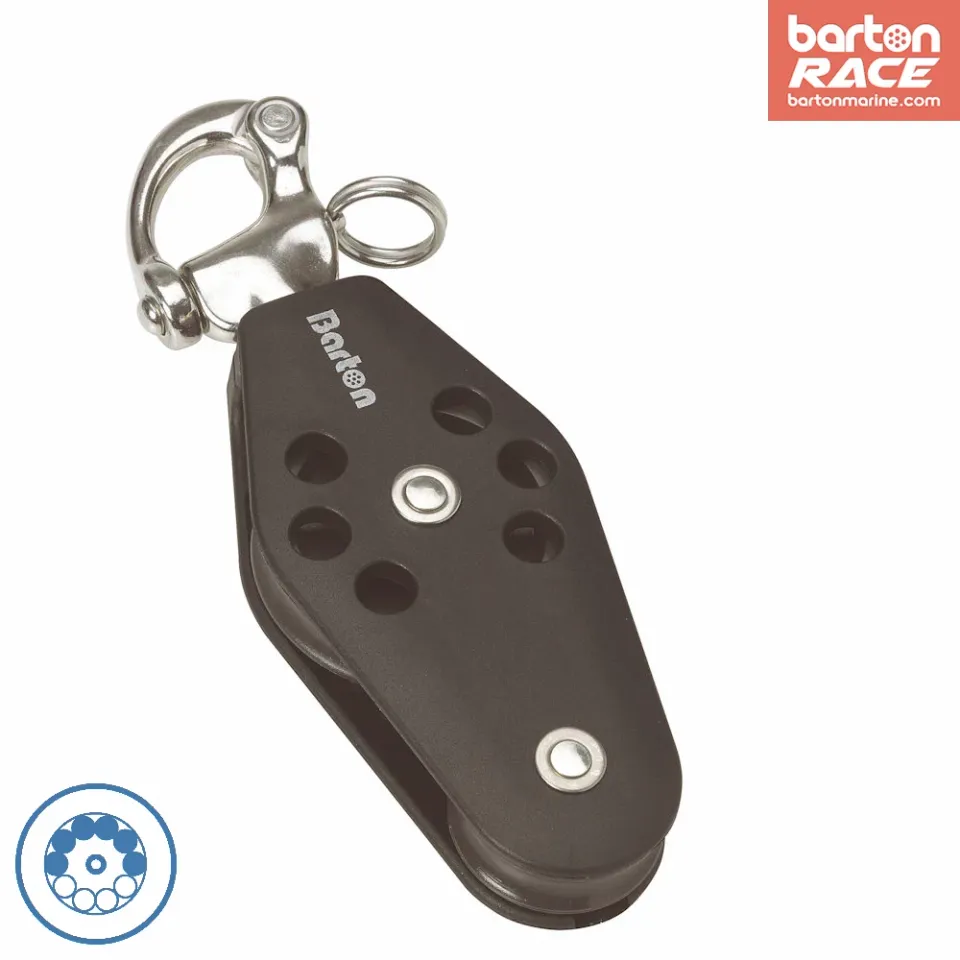 barton-marine-size-3-45mm-kugellager-fiddle-block-mit-snap-shackle image 1